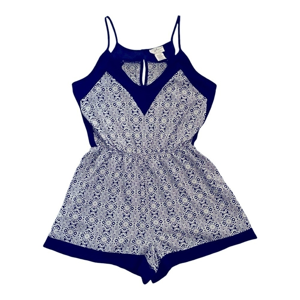 ALLIE ROSE-ROMPER-NAVY BLUE & WHITE-SIZE LARGE